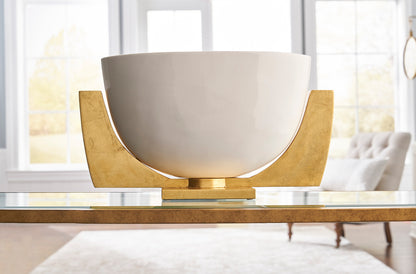 Lander Bowl White & Gold
