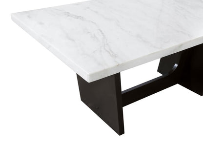 Espresso Marble Top Dining Table