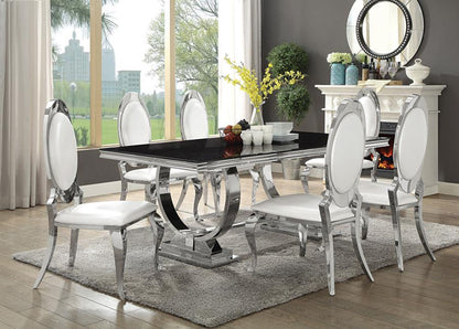 Black Glass Rectangular Dining Table