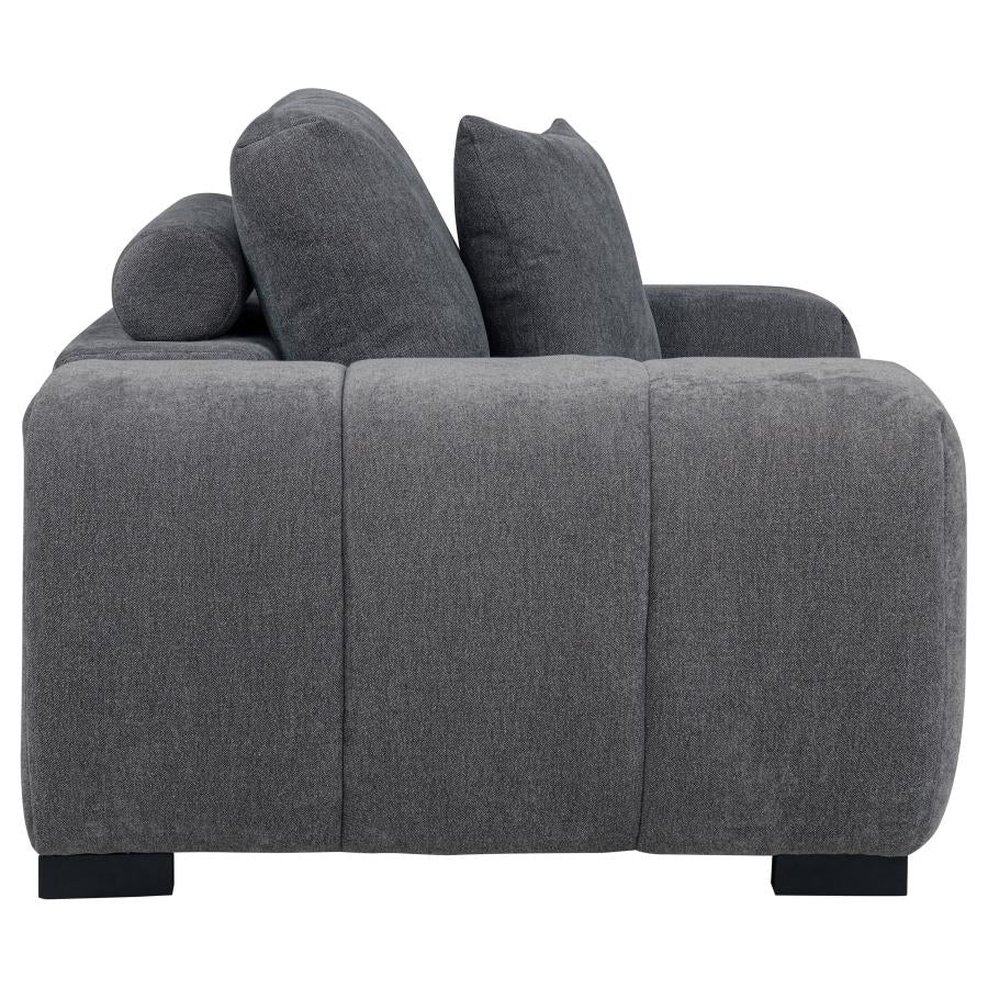 Charcoal Grey Upholstered Accent Chair