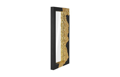 Mercury Mirror, Rectangle, Black, Gold Leaf