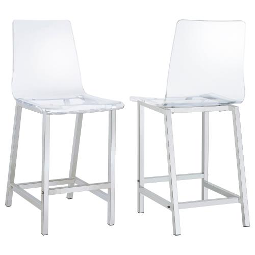 Amarra Acrylic Counter Stool / Barstool Set of 2