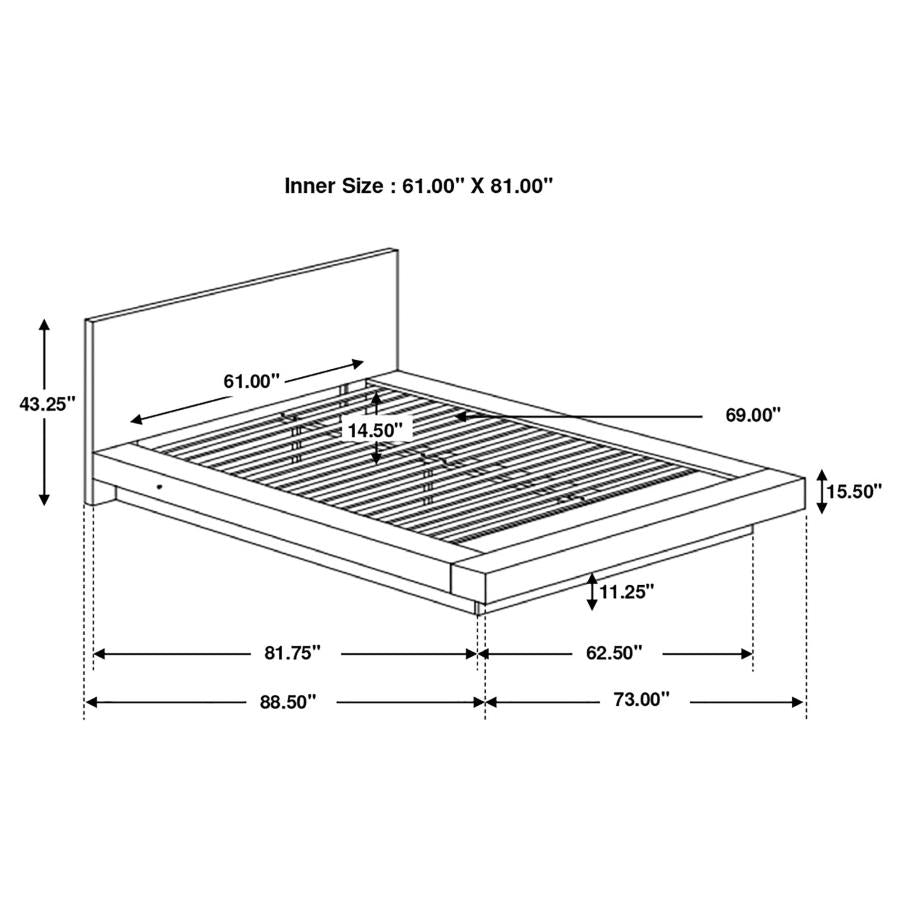 Led Panel Cappuccino Bed