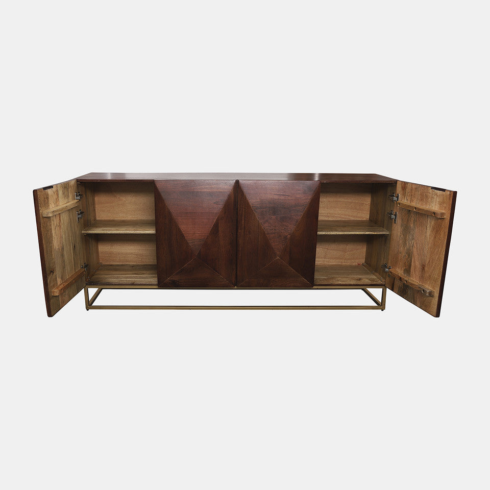 Brown Wood Console Cabinet