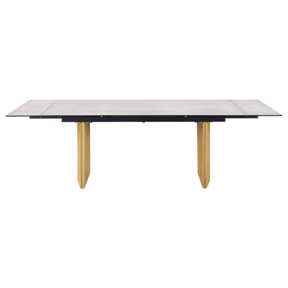 Glass Top Extension Dining Table
