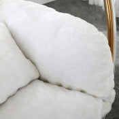 Acrylic Swing Chair With Faux Fur