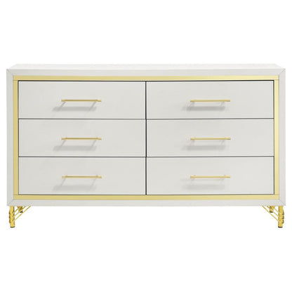 Licelle White & Gold Dresser