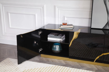 Black & Gold TV Stand