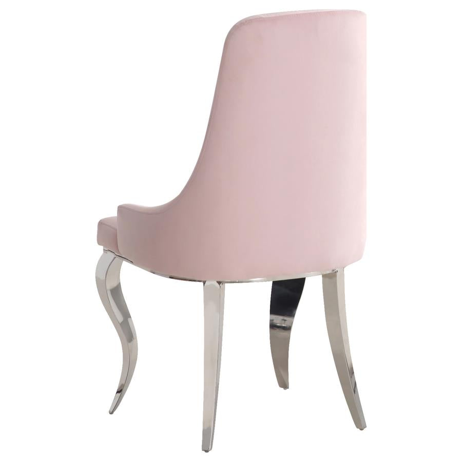 Velvet Upholstered Dining Side Chair Set of 2