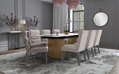 Glass Top Extension Dining Table