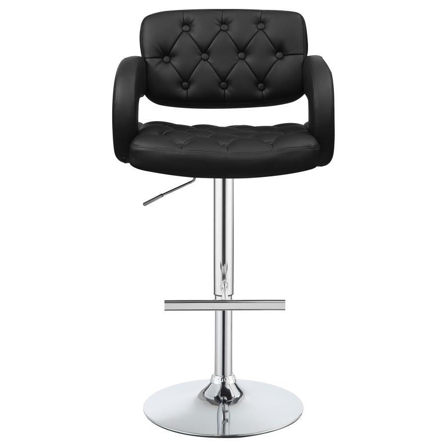 Balister Black Adjustable Barstool Set of 2