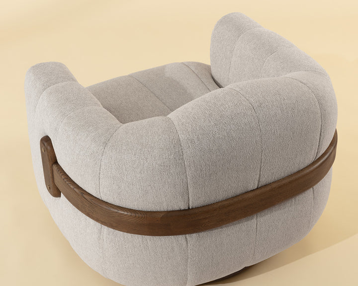 Dove Cream Swivel Armchair