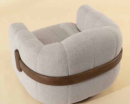 Dove Cream Swivel Armchair