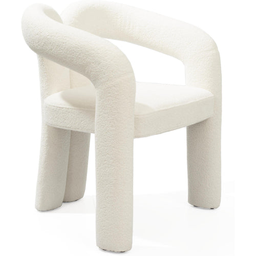 Mirage White Boucle Dining Armchair Set of 2