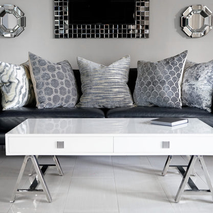 D.V. Kap Waves-Charcoal Pillow