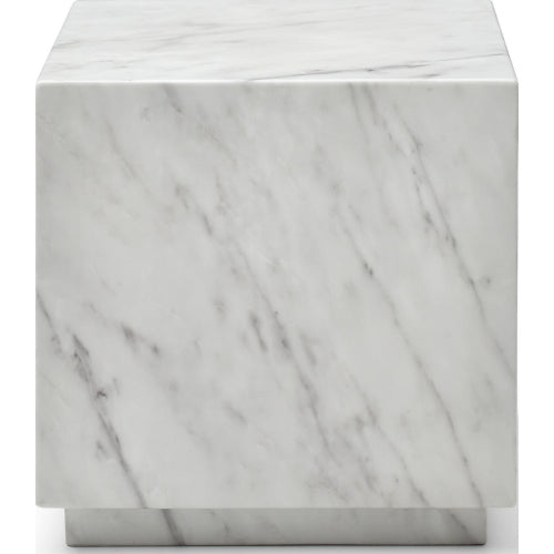 Iris White Marble Side Table