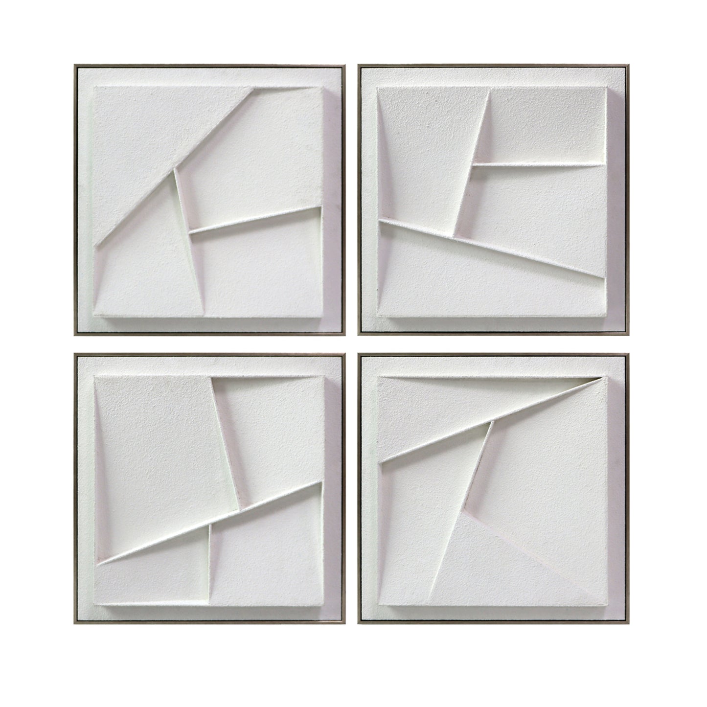 Set of 4 Dimensional Plaster Art