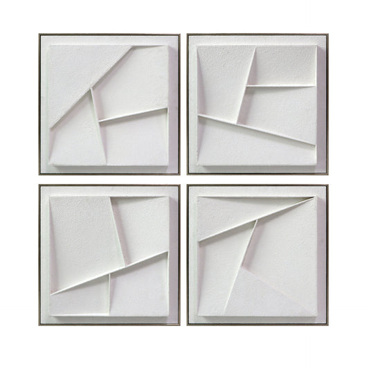 Set of 4 Dimensional Plaster Art