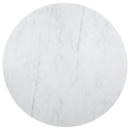 Round Brushed Gold & Marble Top Dining Table