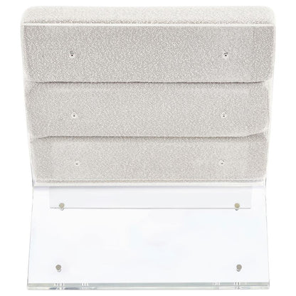 Acrylic & Ivory Upholstered Accent Chair