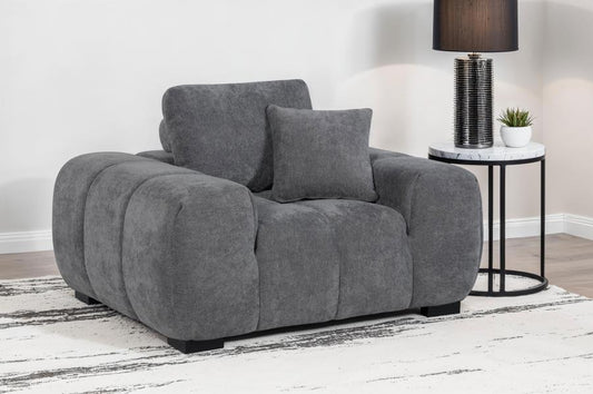 Charcoal Grey Upholstered Accent Chair