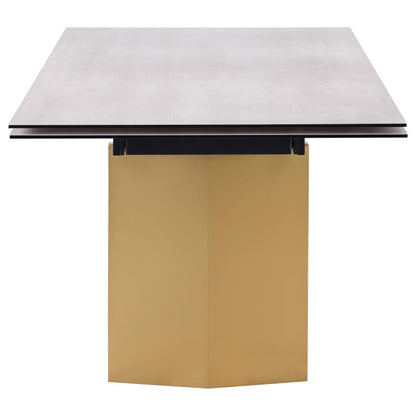 Glass Top Extension Dining Table