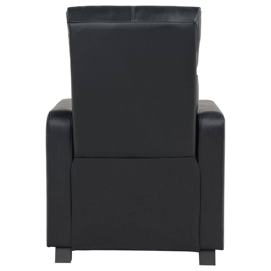 Push Back Black Recliner