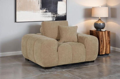Camel Upholstered Accent Chair