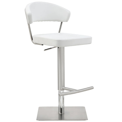 Valencia White Adjustable Barstool Set of 2