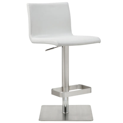 Hester White Adjustable Barstool Set of 2