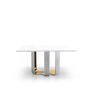 Paula White Square Marble Dining Table