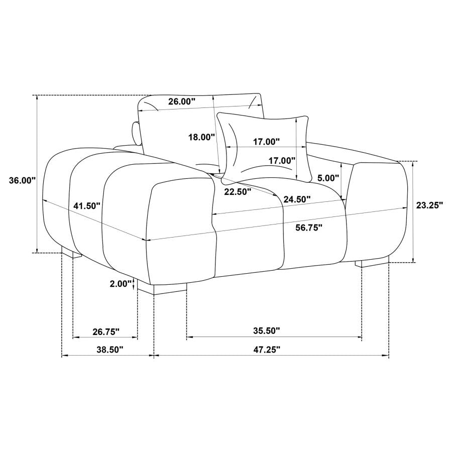 Charcoal Grey Upholstered Accent Chair