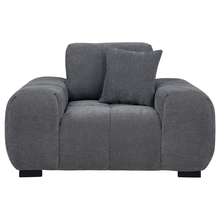 Charcoal Grey Upholstered Accent Chair