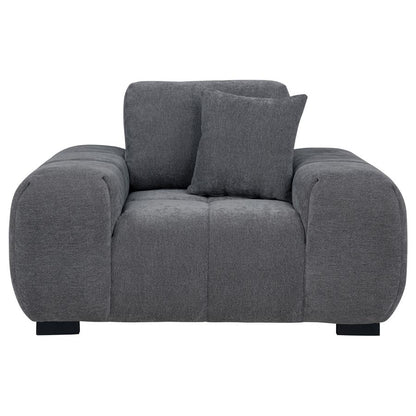 Charcoal Grey Upholstered Accent Chair