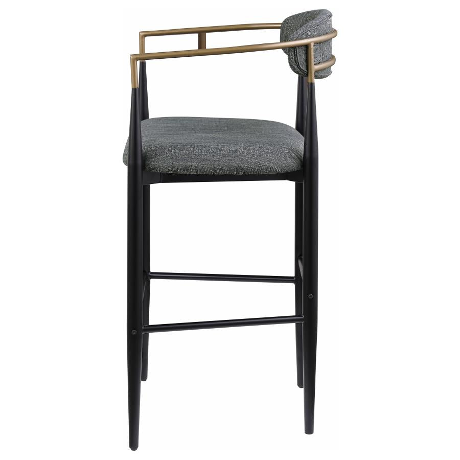 Taylor Dark Grey Fabric Upholstered Counter / Barstool Set of 2