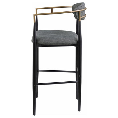 Taylor Dark Grey Fabric Upholstered Counter / Barstool Set of 2