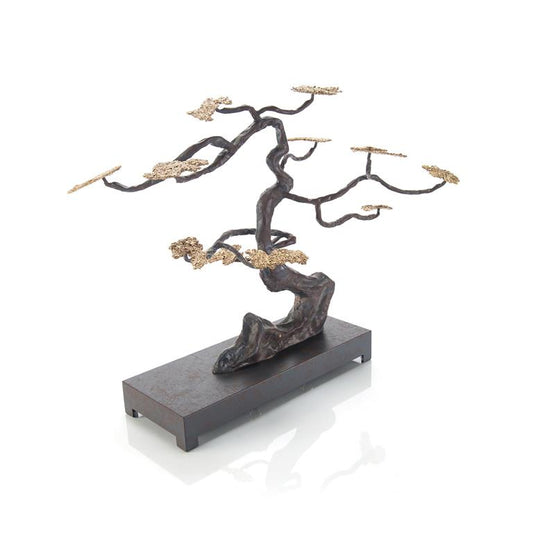 Windswept Sculpture In Antique Brass