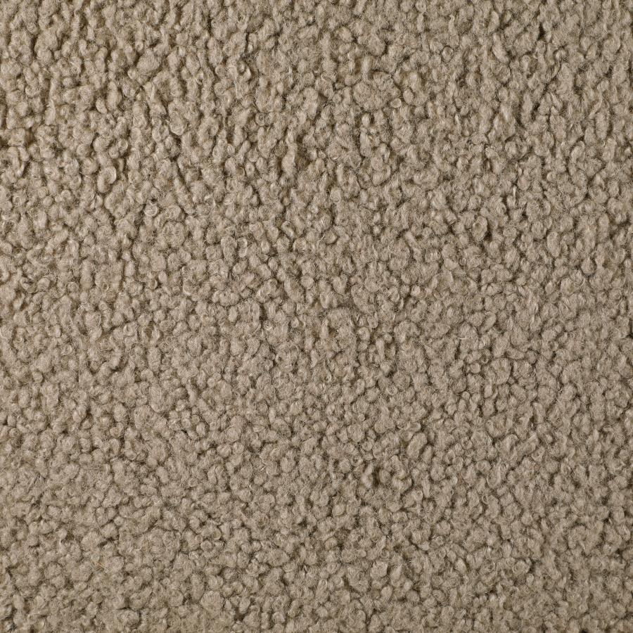 Light Brown Upholstered Barrel Back Accent Chair