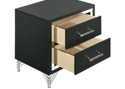 Licelle Black & Silver Nightstand
