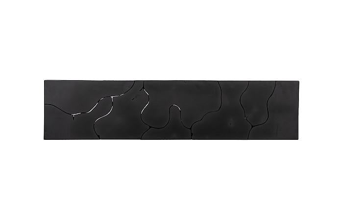 Teak Slice Console, Black