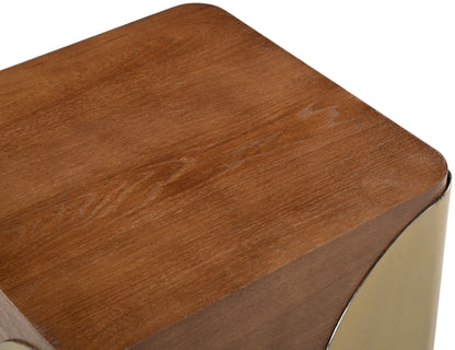 Oak wood & Metal End table