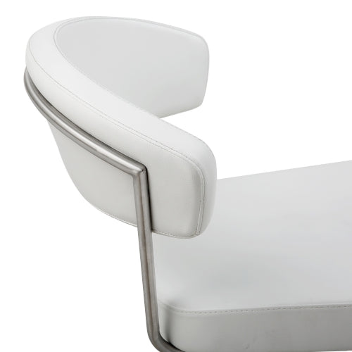 Valencia White Adjustable Barstool Set of 2