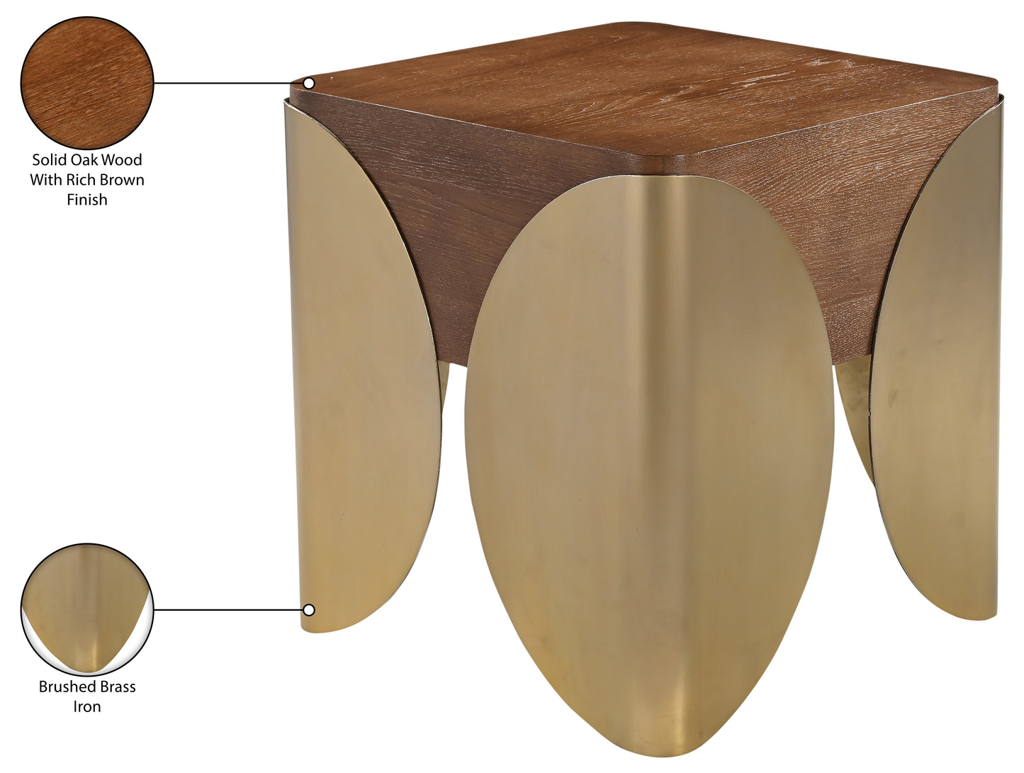 Oak wood & Metal End table
