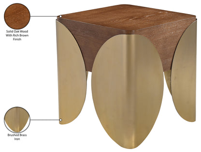 Oak wood & Metal End table