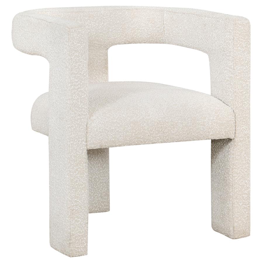 Cream Boucle Upholstered Chair