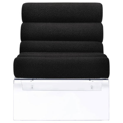 Acrylic & Black Upholstered Accent Chair