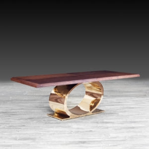 Onyx Rose Gold Dining Table