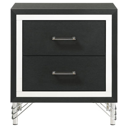 Licelle Black & Silver Nightstand