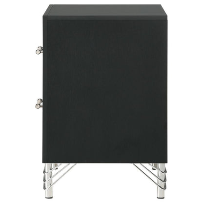 Licelle Black & Silver Nightstand