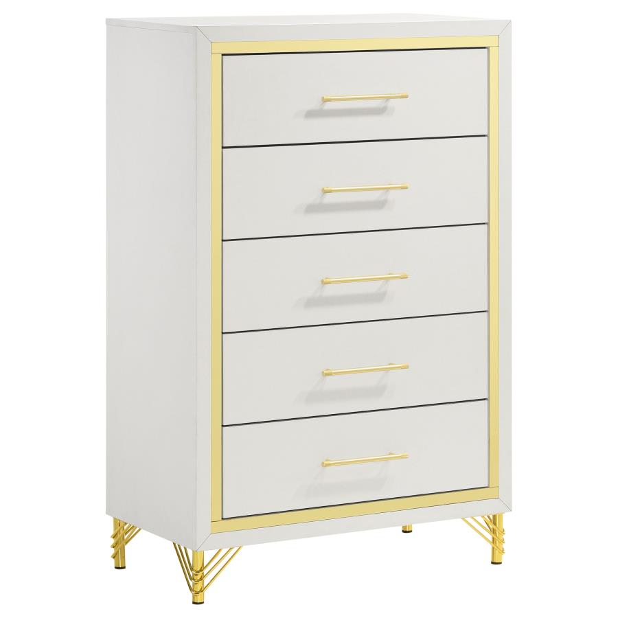 Liccelle White & Gold Chest